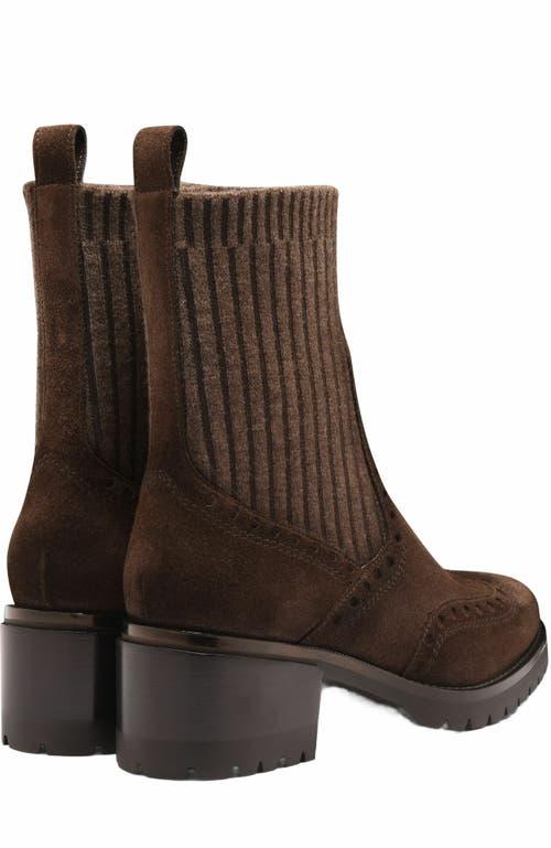 Santoni Women's suede low-heel ankle boot in Brown at Nordstrom, Size 9 Product Image