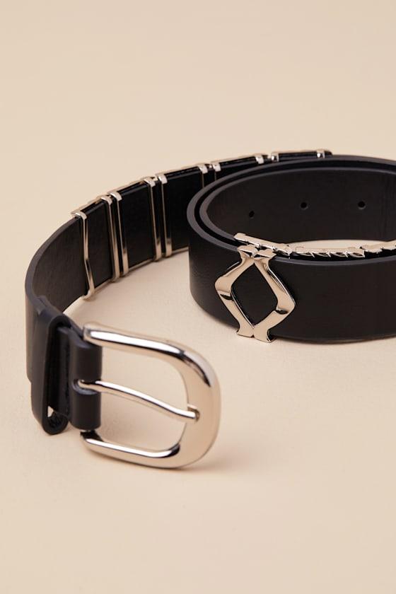 Carita Black and Silver Western Belt Product Image