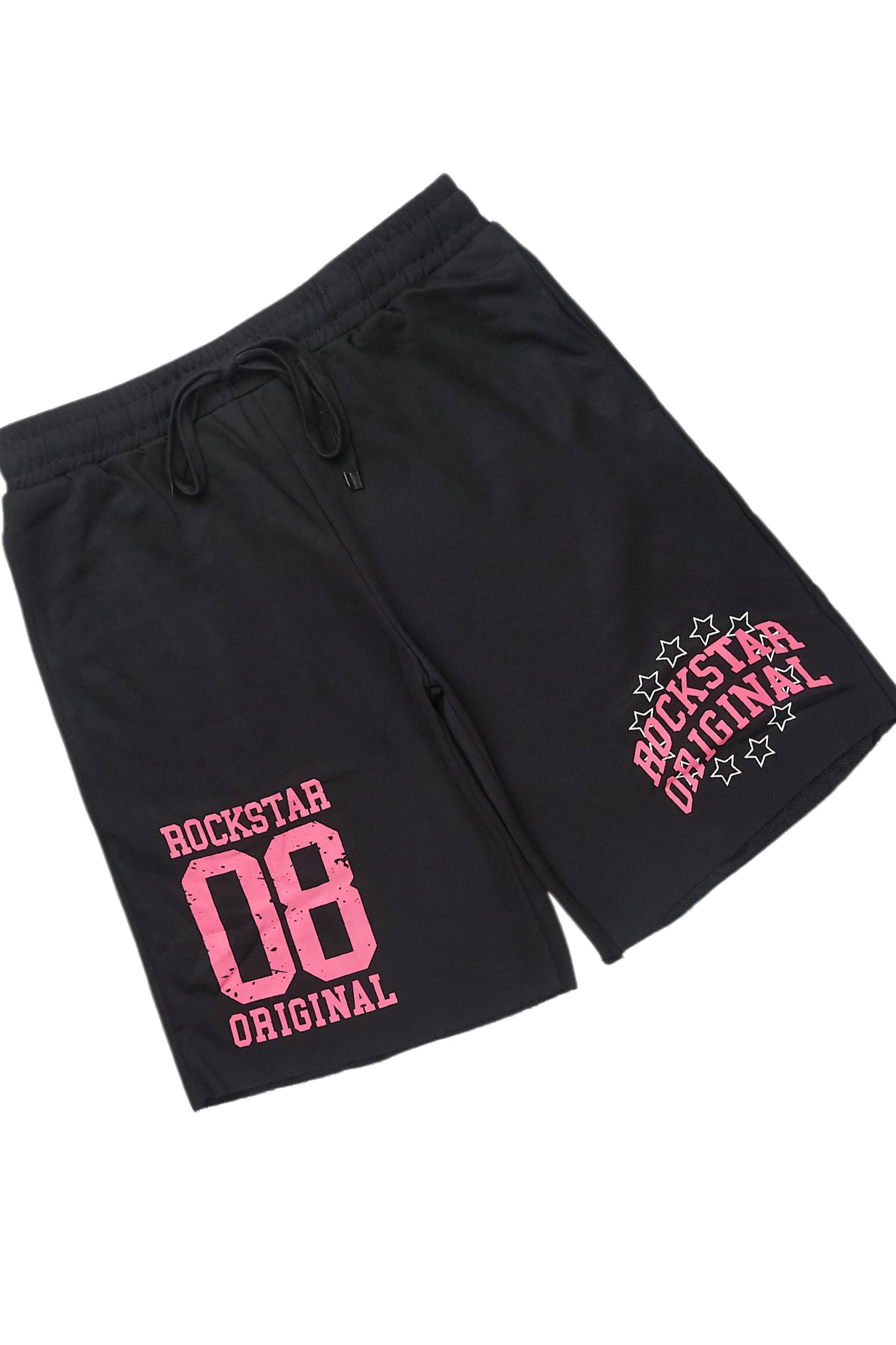 Ronnica Black T-Shirt Short Set Female Product Image