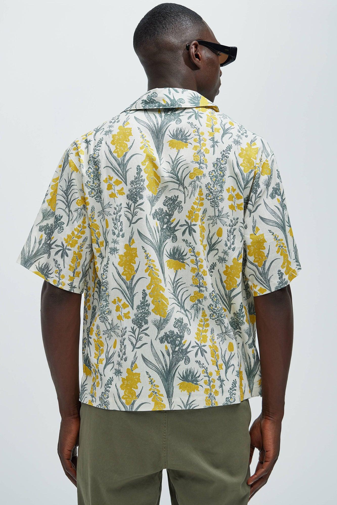 Wesley Linen Shirt - Yellow/combo Product Image