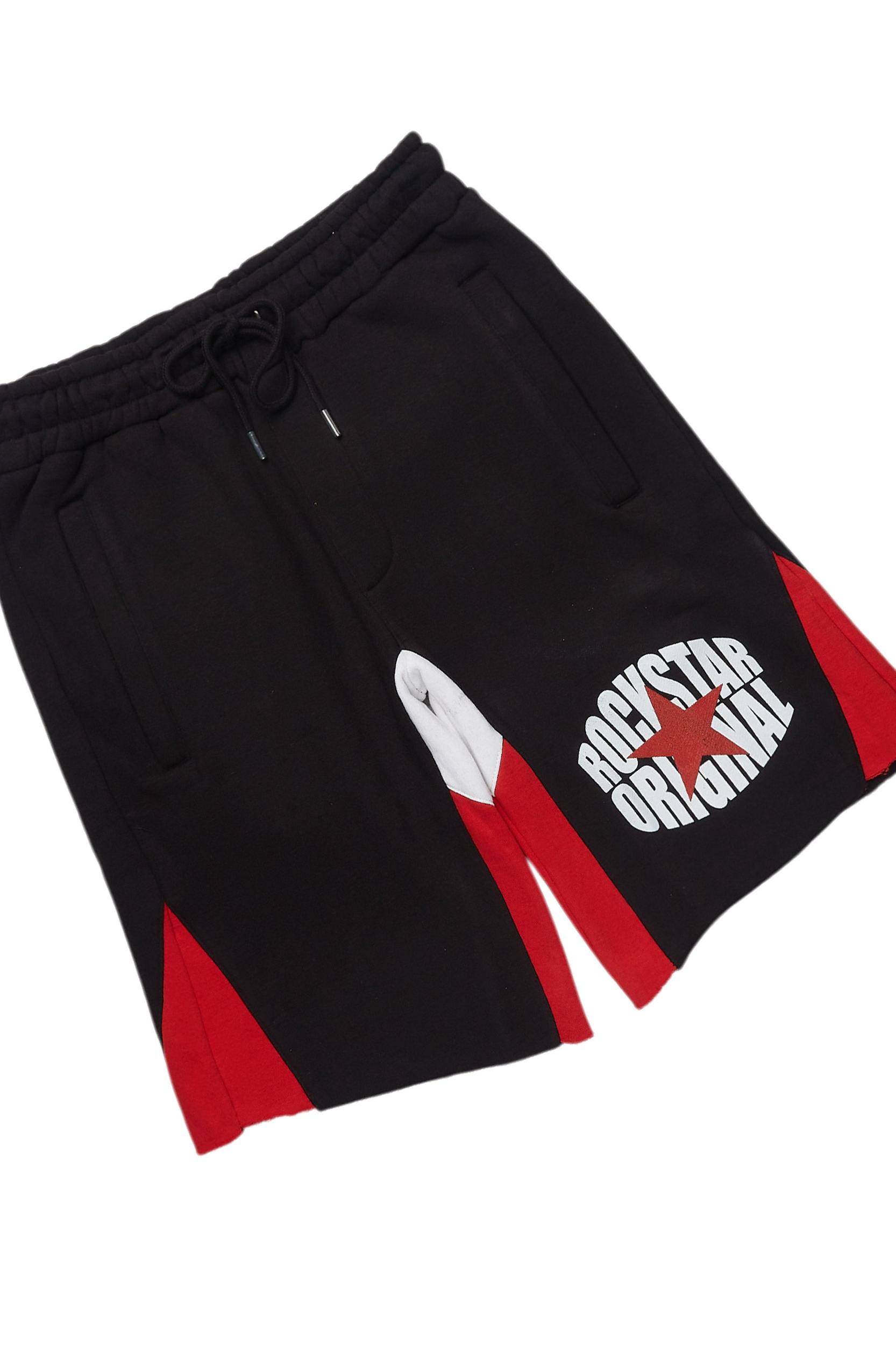 States Black T-Shirt/Short Set Male Product Image