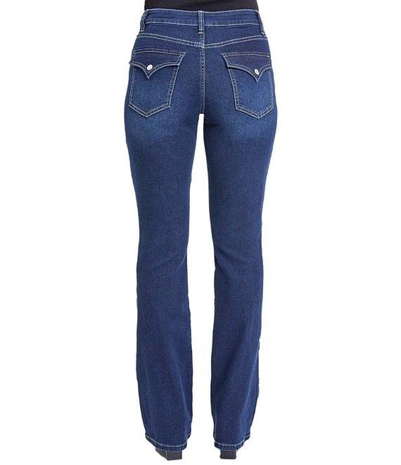 YMI Jeanswear Mid Rise Back Flap Pocket Bootcut Jeans Product Image