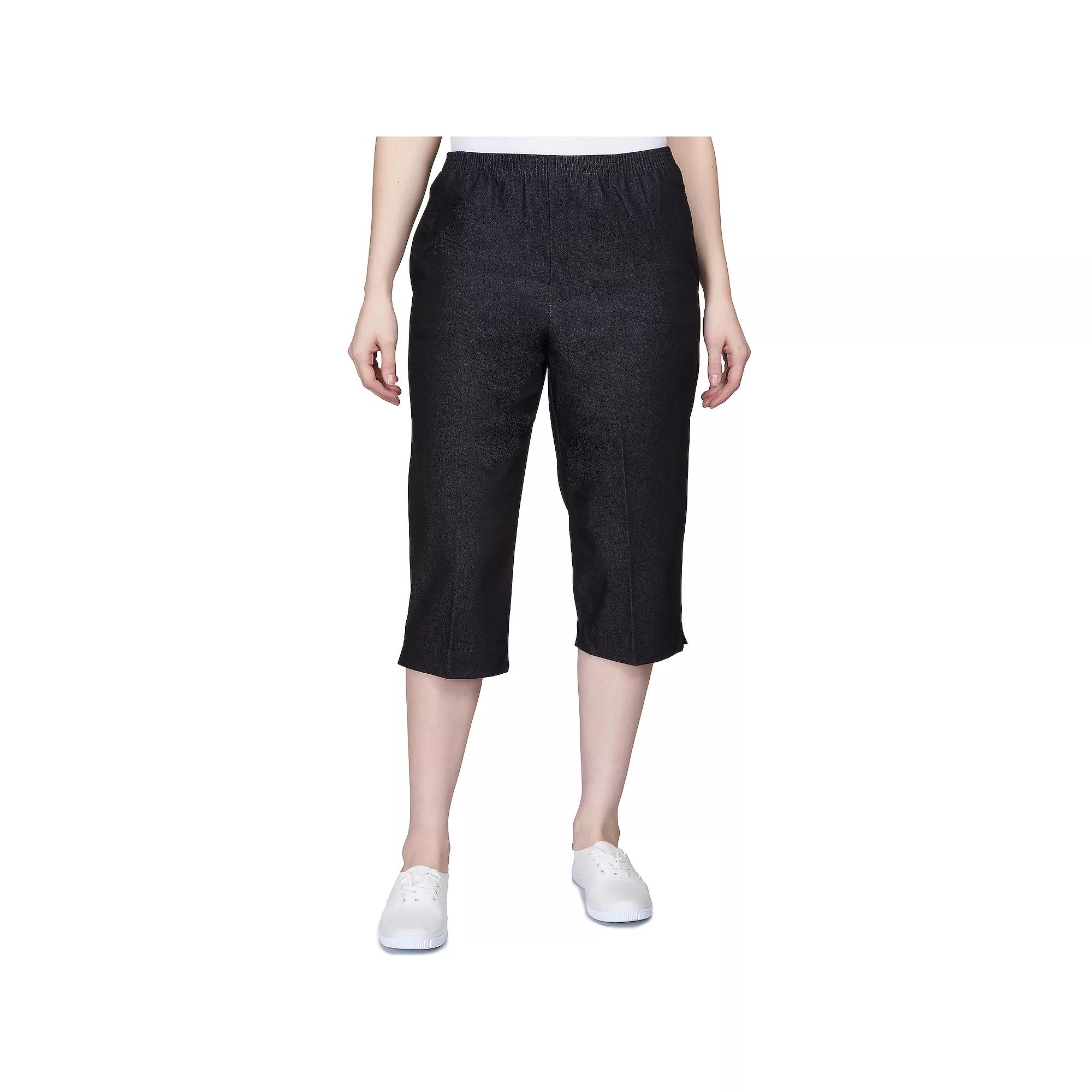 Women's Alfred Dunner Pull-On Denim Capri Pants,  Product Image