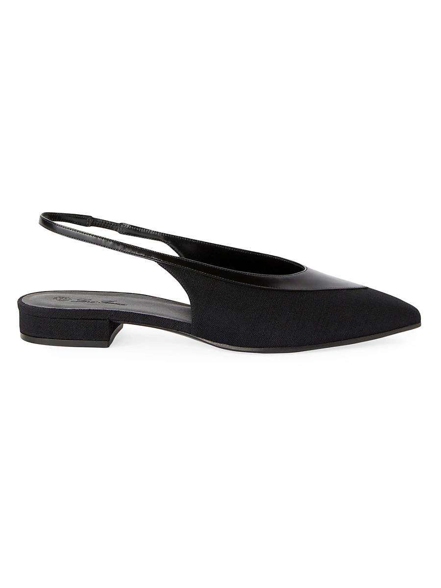 Womens Rebecca Wool & Leather Flats Product Image
