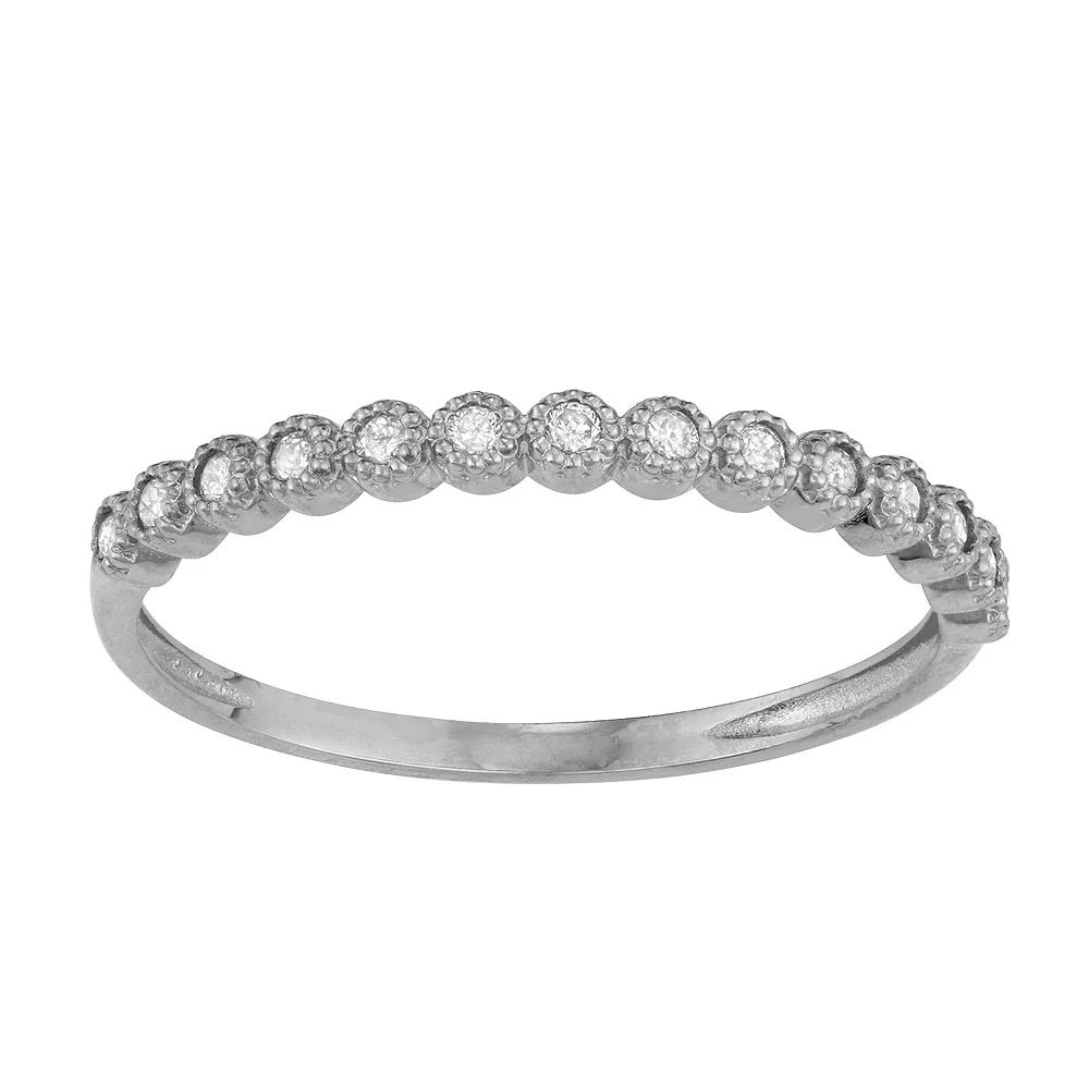 Tiara 10k Gold 1/7 Carat TW Diamond Band Ring, Womens, White Product Image