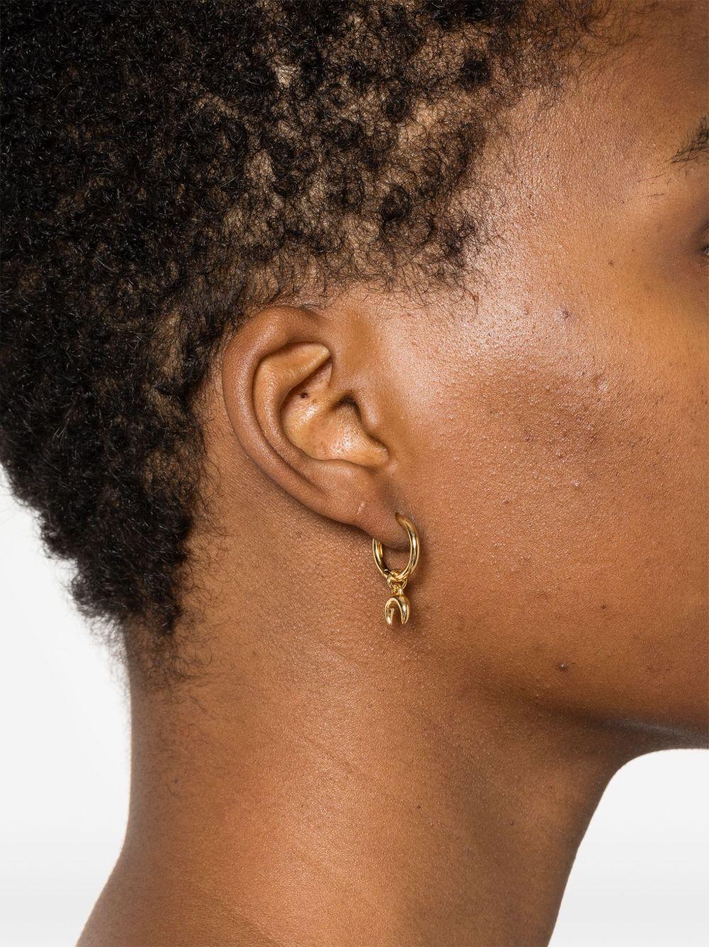 Crescent-Moon hoop earrings Product Image