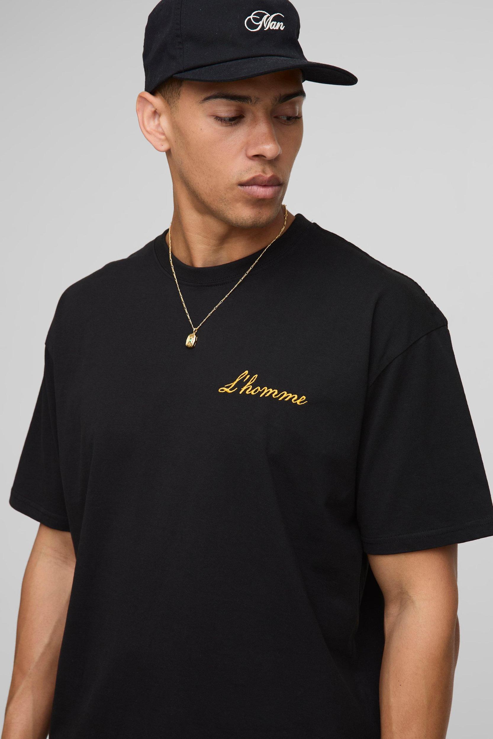 Oversized L'Homme T-Shirt | boohooMAN USA Product Image