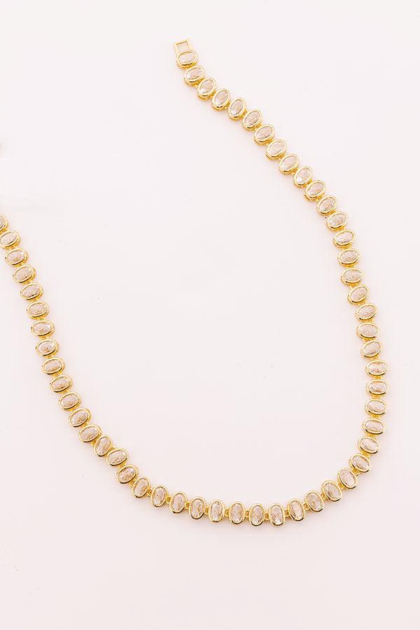 Oval Tennis Necklace Product Image