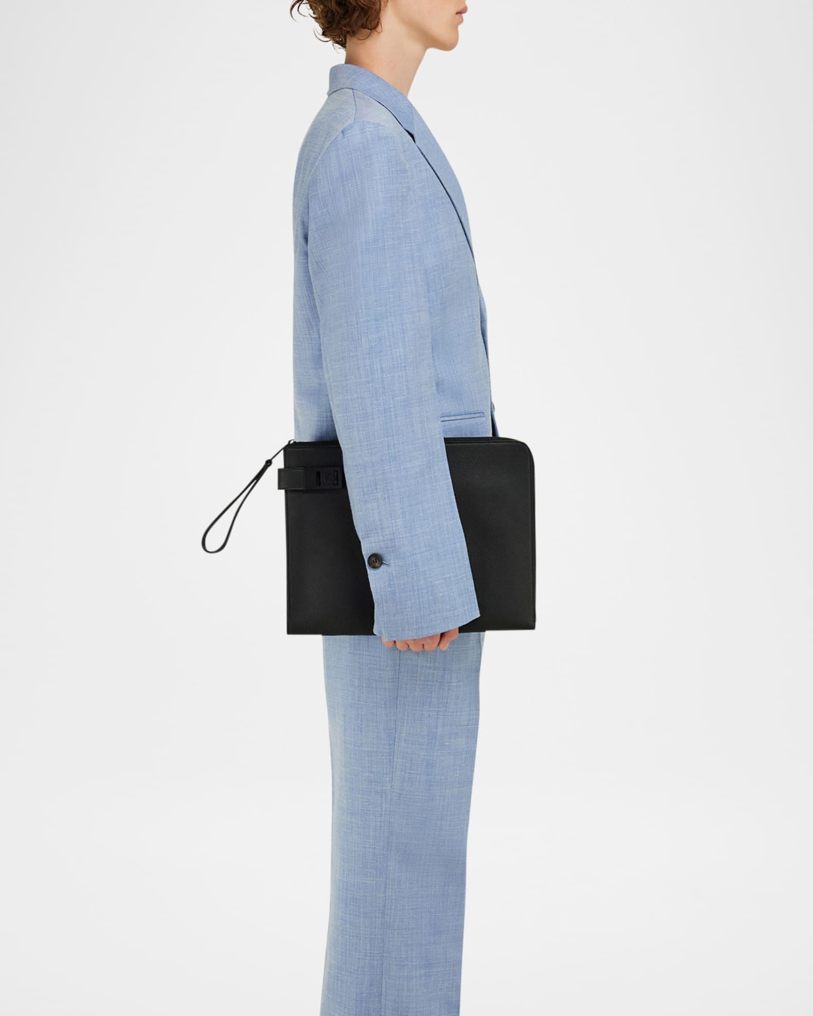 Men's Twins Leather Zip Pouch Product Image