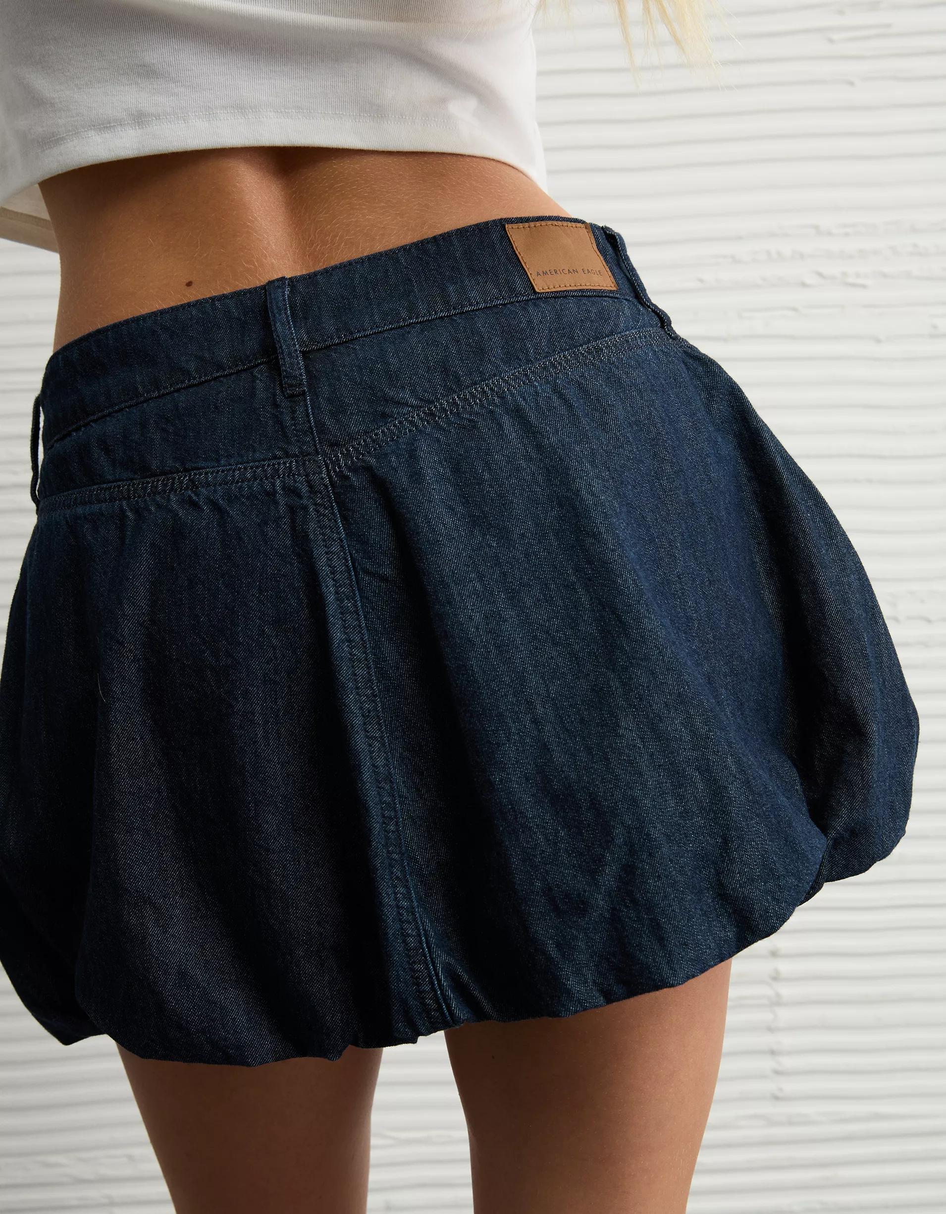 AE Stretch Denim Bubble Skirt Product Image
