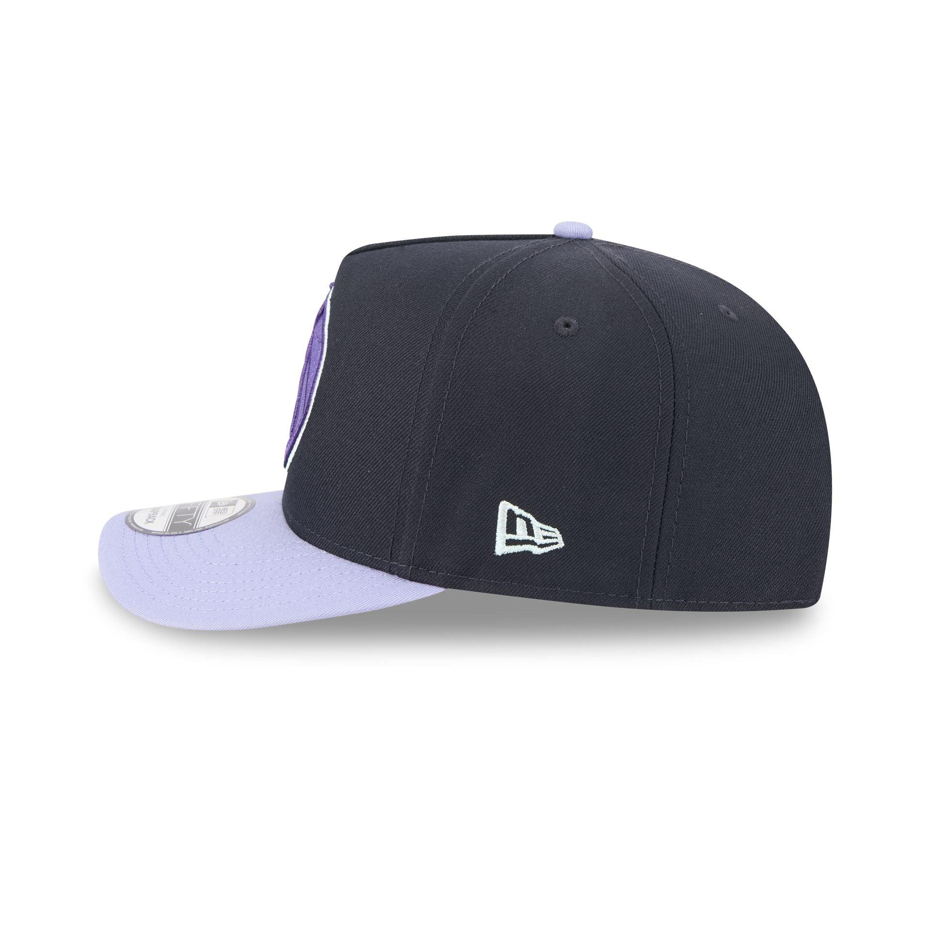 Dallas Mavericks Navy Lavender 9FIFTY A-Frame Snapback Hat Male Product Image
