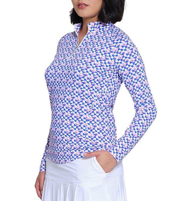 Sport Haley Printed Mock Neck Long Sleeve Shirt Product Image