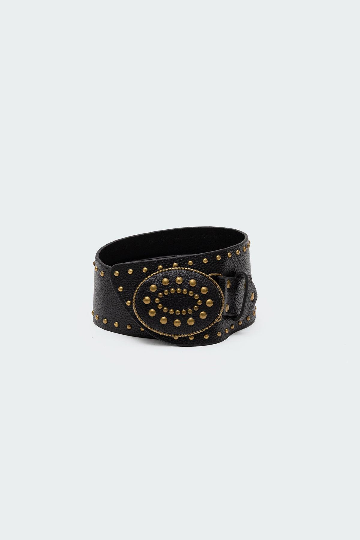 Studded Faux Leather Western Belt Product Image