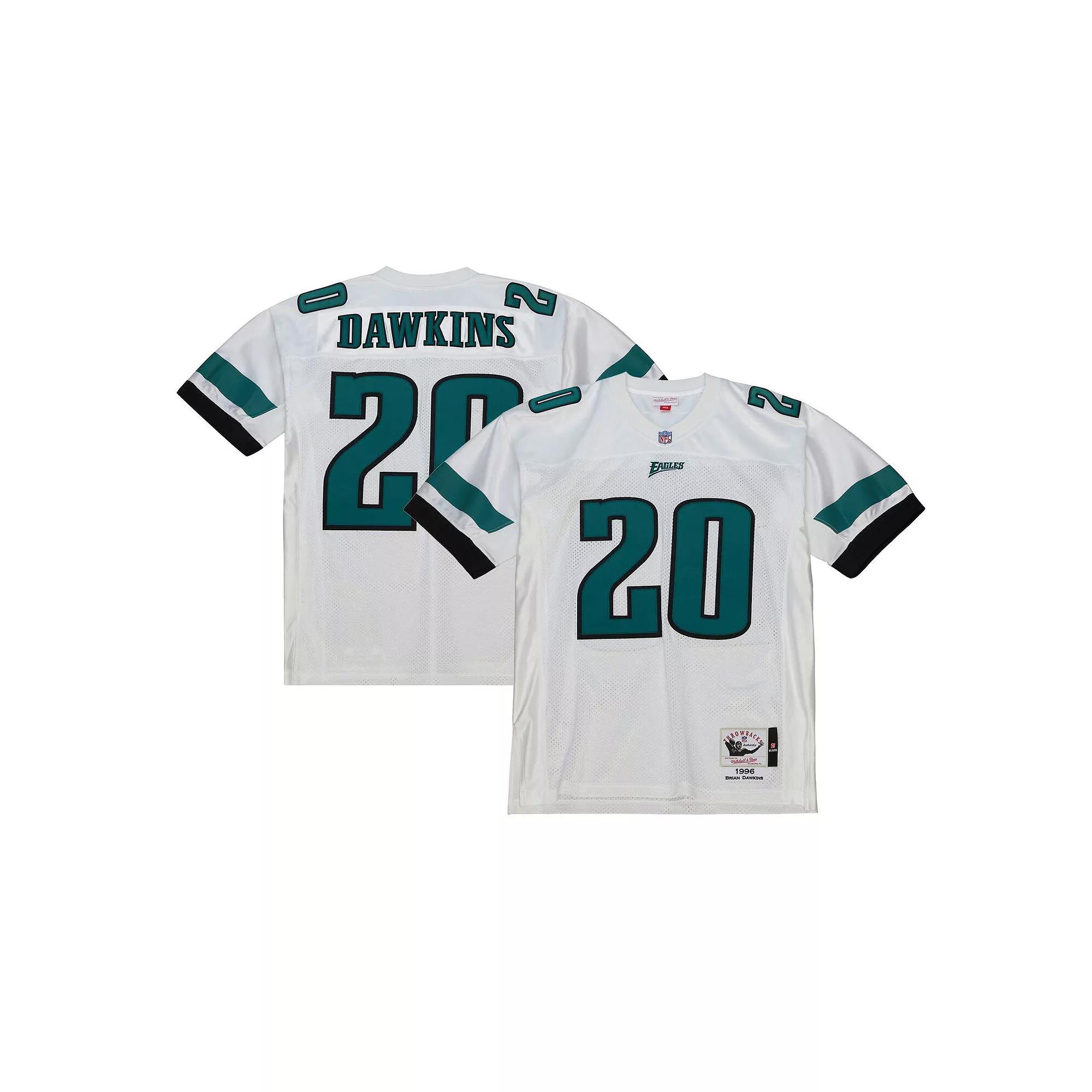 Men's Mitchell & Ness Brian Dawkins White Philadelphia Eagles 1996 Authentic Throwback Retired Player Jersey,  Product Image