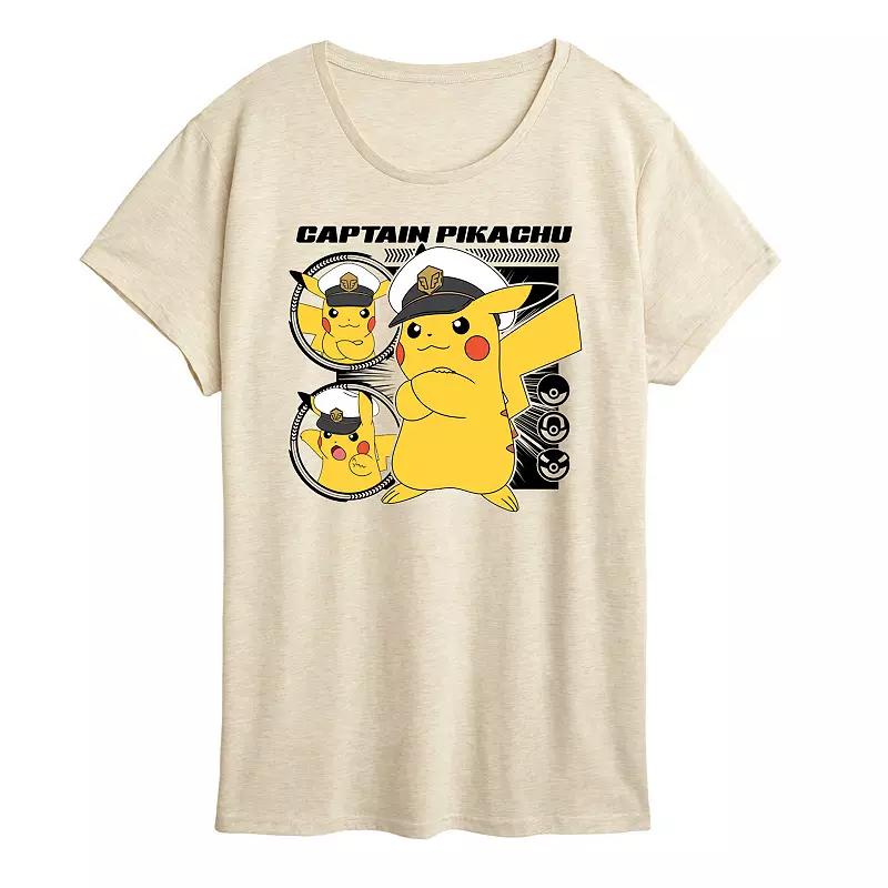 Women's Pokemon Captain Pikachu Graphic Tee,  Product Image