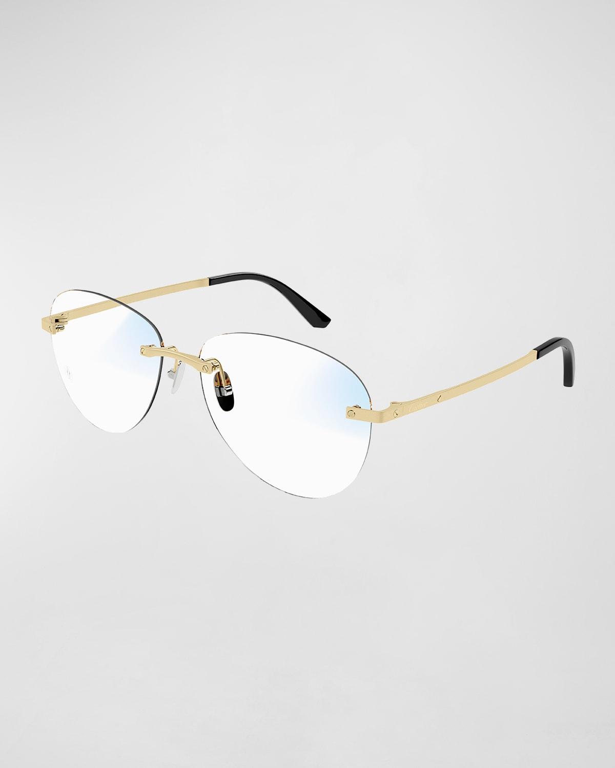 Mens Premire de Cartier 56MM Rectangular Optical Glasses Product Image