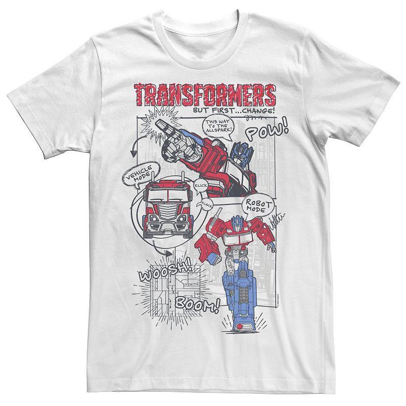 Men's Transformers Optimus Prime Transformation Comic Strip Tee,  Product Image