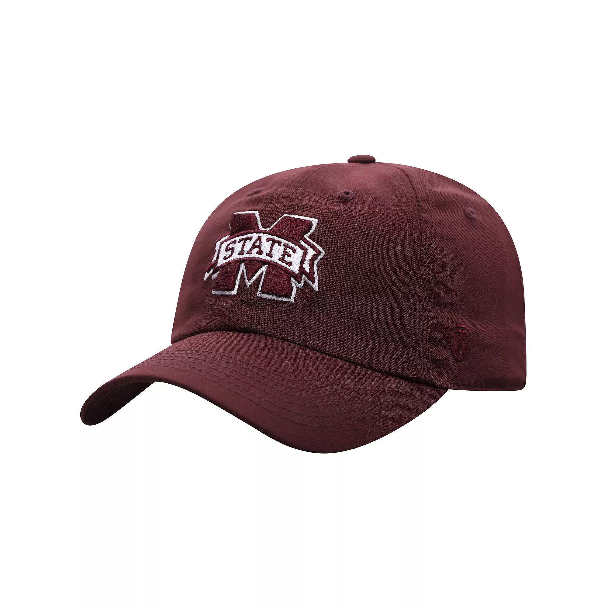 Men's Top of the World Maroon Mississippi State Bulldogs Staple Adjustable Hat, Mst Red Product Image