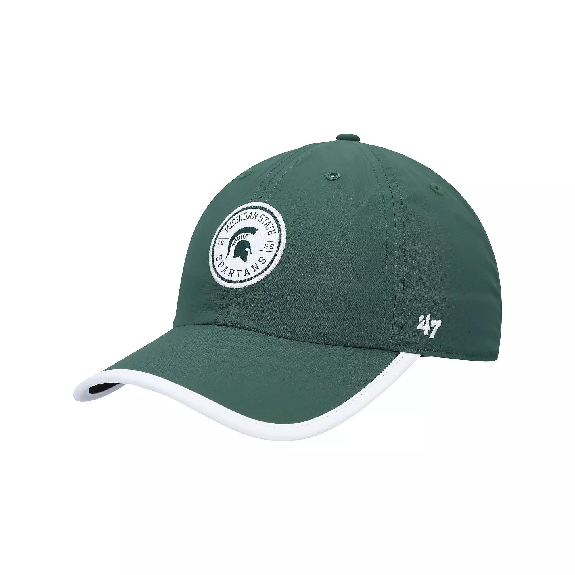 Men's '47 Green Michigan State Spartans Microburst Clean Up Adjustable Hat Product Image