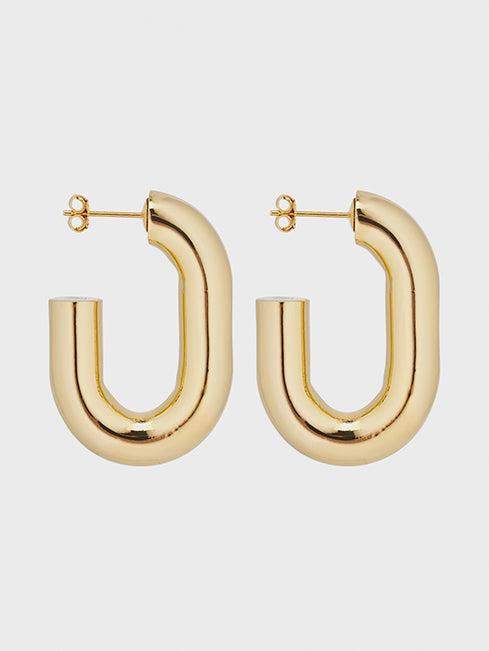 Gold XL Link Earrings Product Image