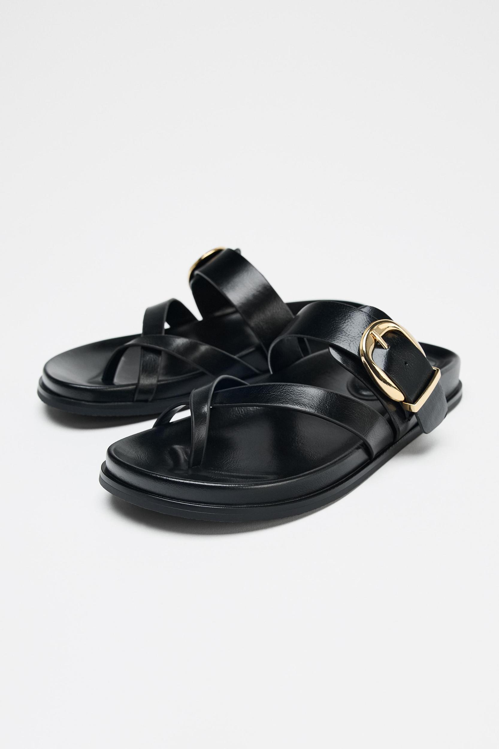 FLAT BUCKLE SANDALS Product Image