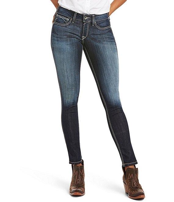 Ariat Ella Mid Rise Skinny Leg Stretch Denim Jeans Product Image