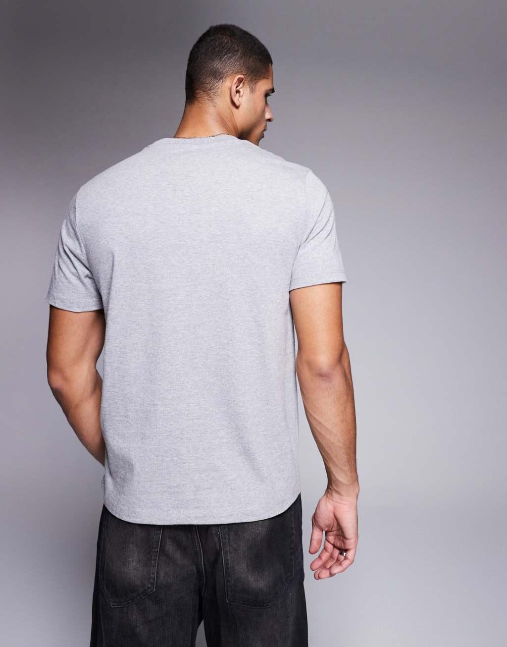 ASOS DESIGN essential crew neck t-shirt in heather gray | ASOS Product Image