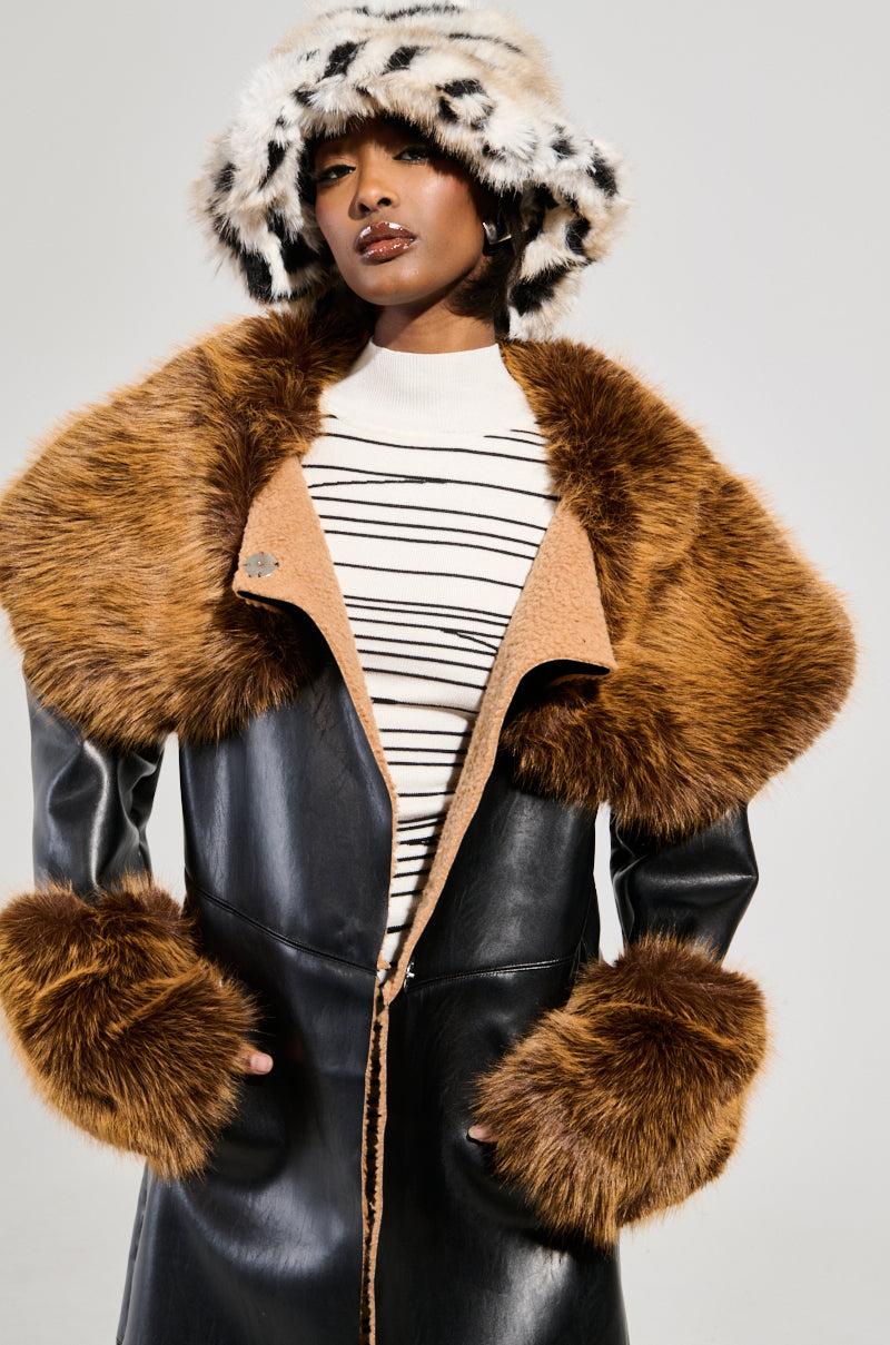 SIREN FUR TRIM TRENCH COAT Product Image