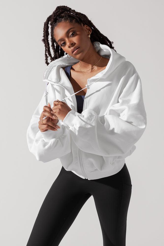 Zip Cloud Hoodie - Ivory Product Image
