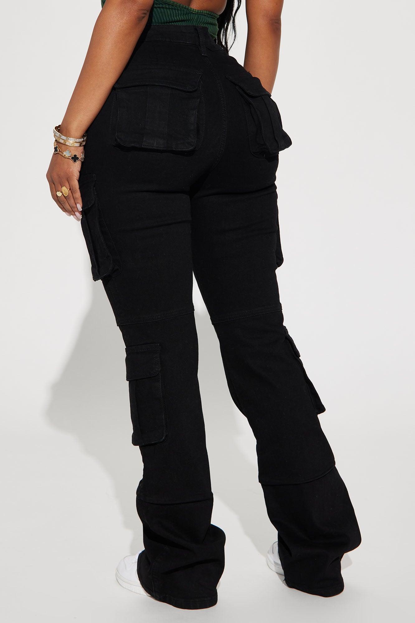 City Streets Stretch Cargo Jean - Black Product Image