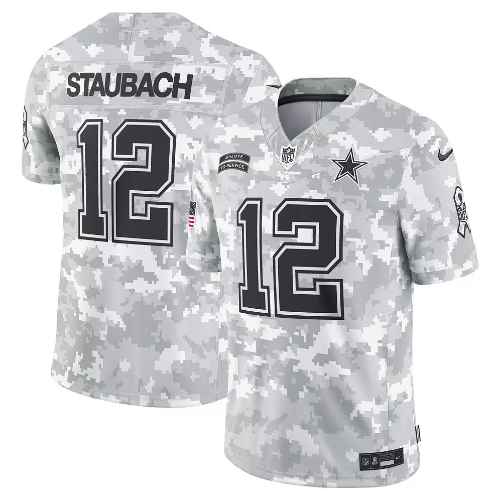 Men's Nike Roger Staubach Arctic Camo Dallas Cowboys 2024 Salute to Service Retired Player Limited Jersey, Size: Medium, Team Product Image