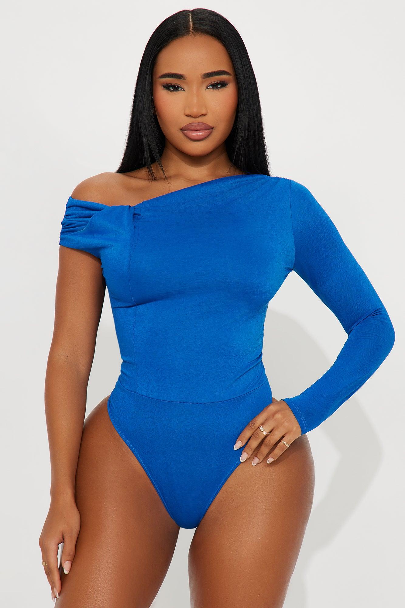 Remington Off Shoulder Bodysuit - Royal Female Product Image