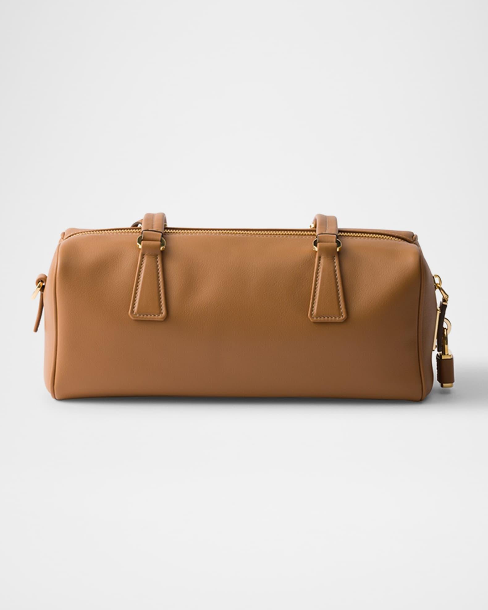 Medium Leather Top-Handle Bag with Padlock Product Image