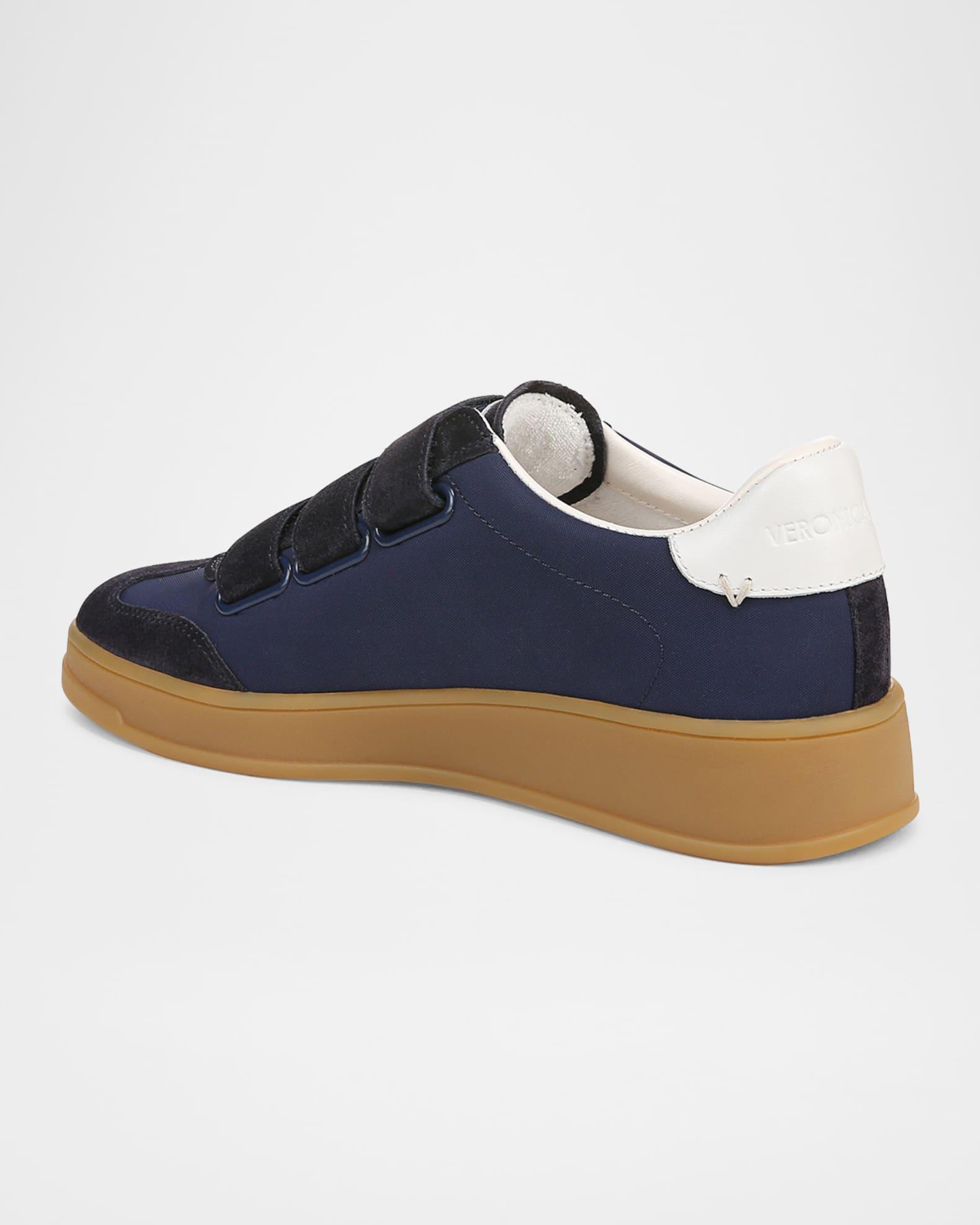 Reagan Mixed Leather Triple-Grip Sneakers Product Image