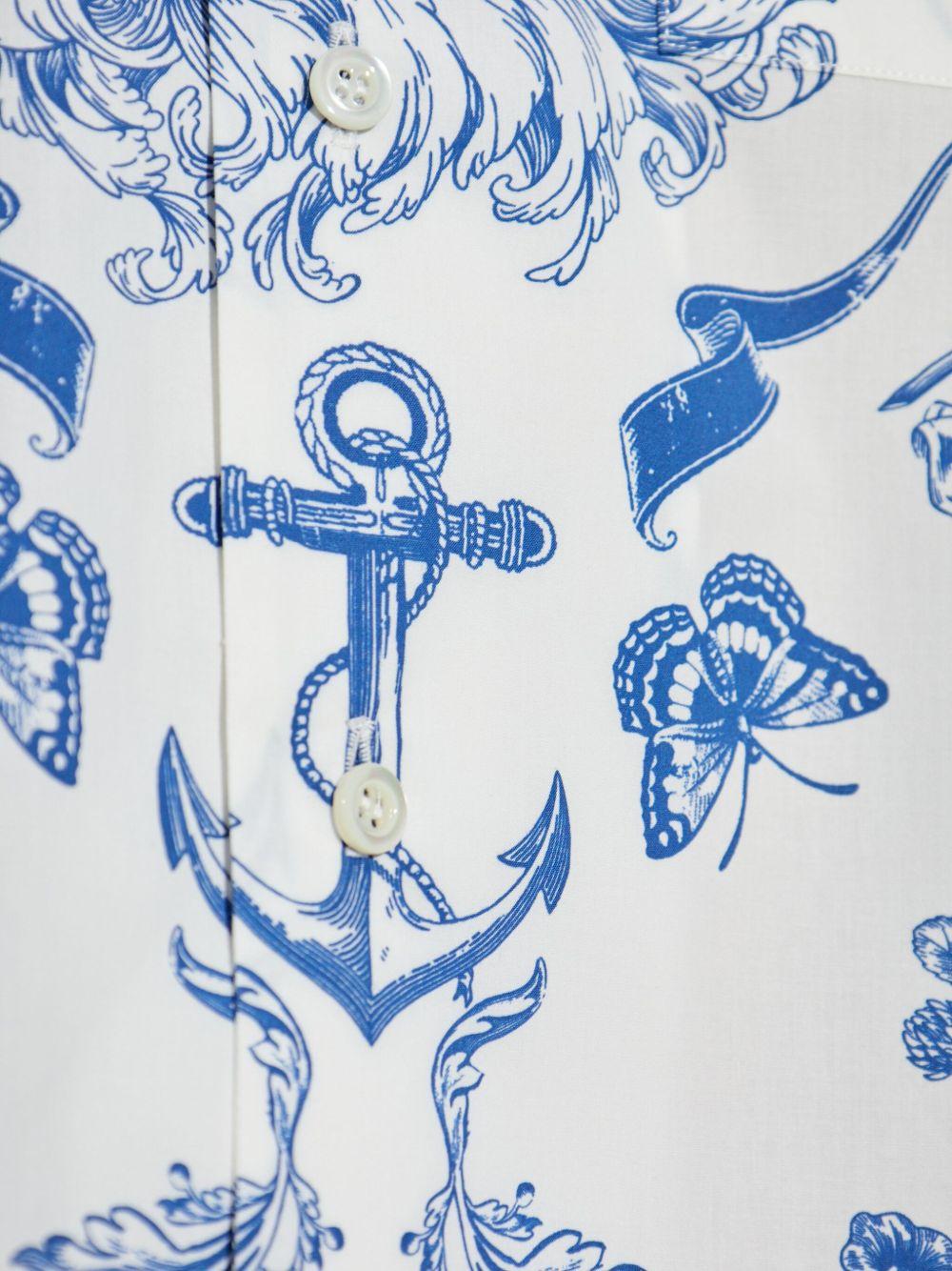 floral-print short-sleeve shirt Product Image