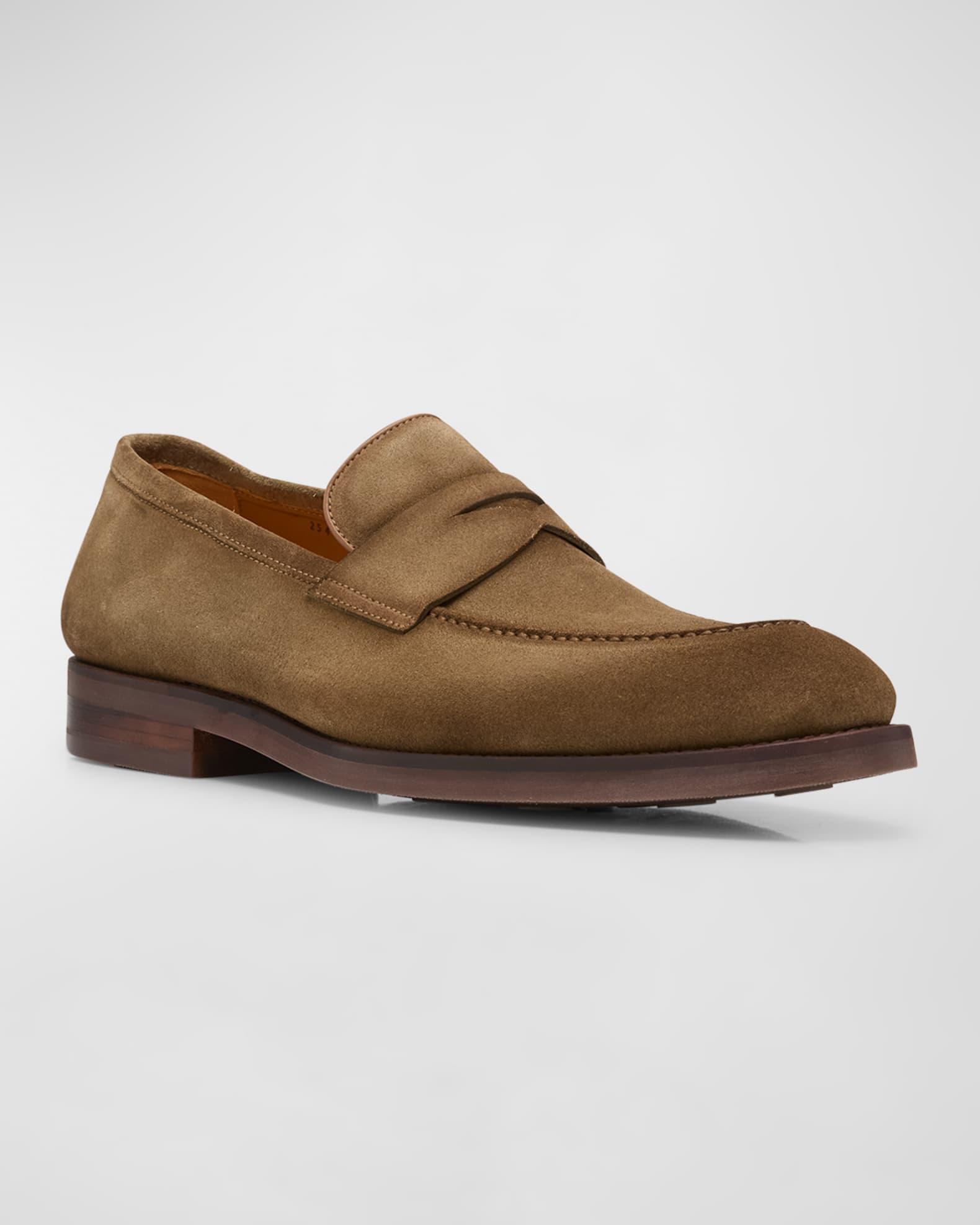 Men's Lucien Suede Penny Loafers Product Image