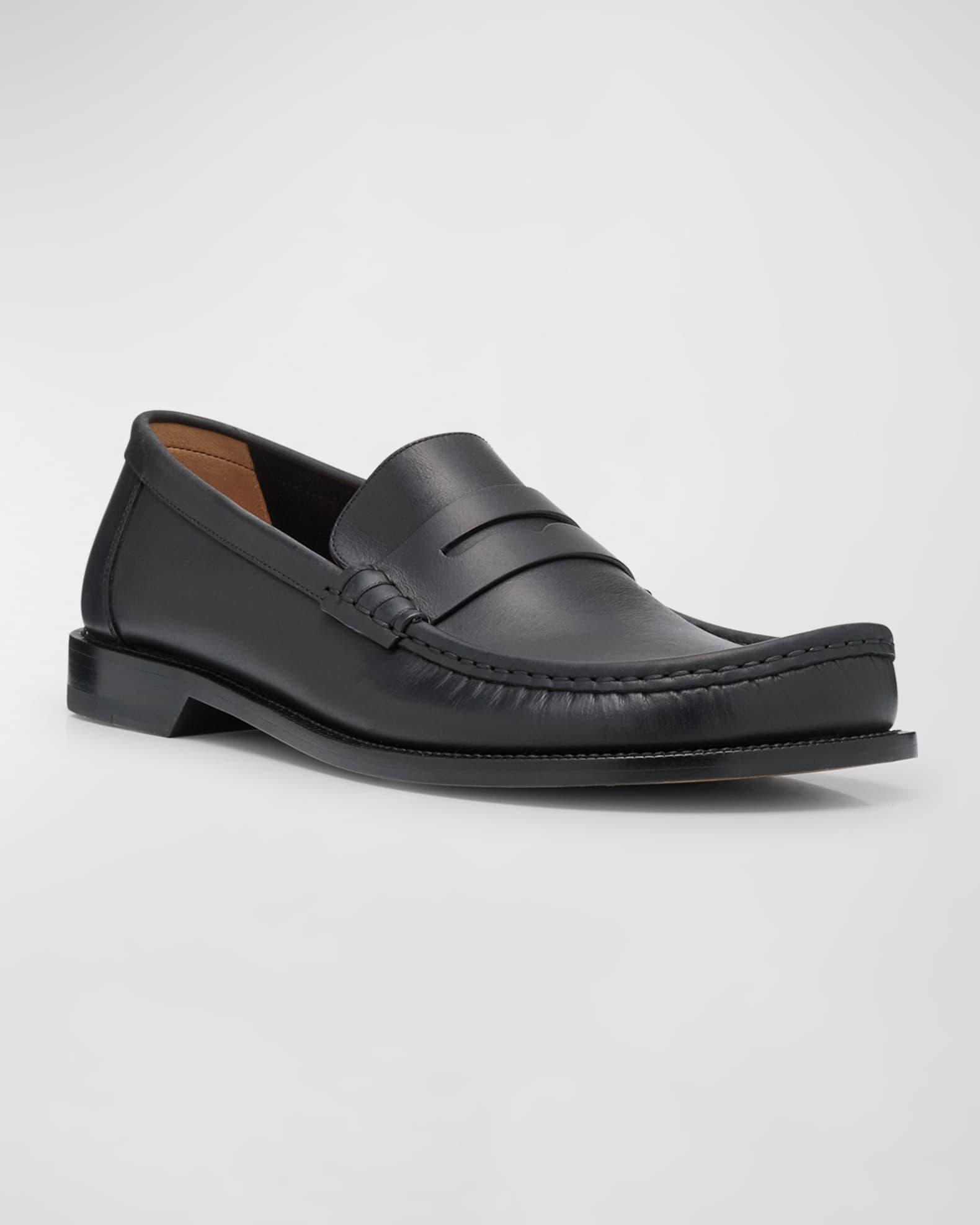 Men's Campo Leather Penny Loafers Product Image