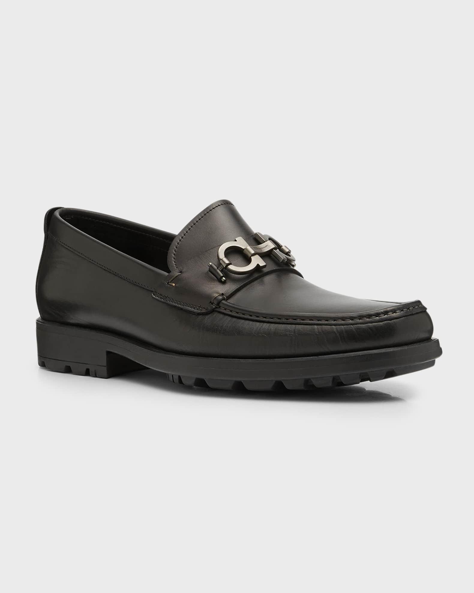 Men's David Leather Lug-Sole Loafers Product Image