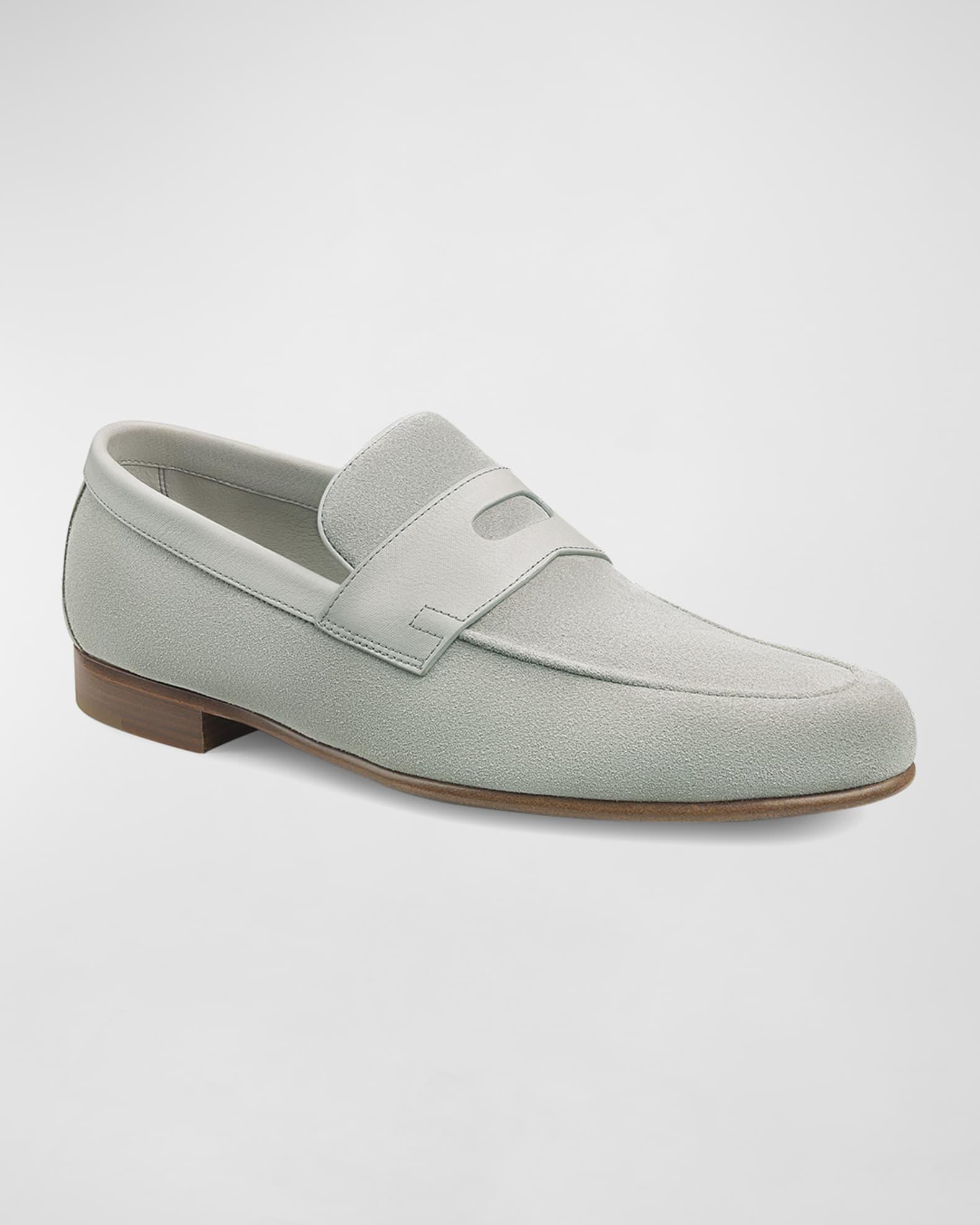 Men's Soft Suede Penny Loafers Product Image