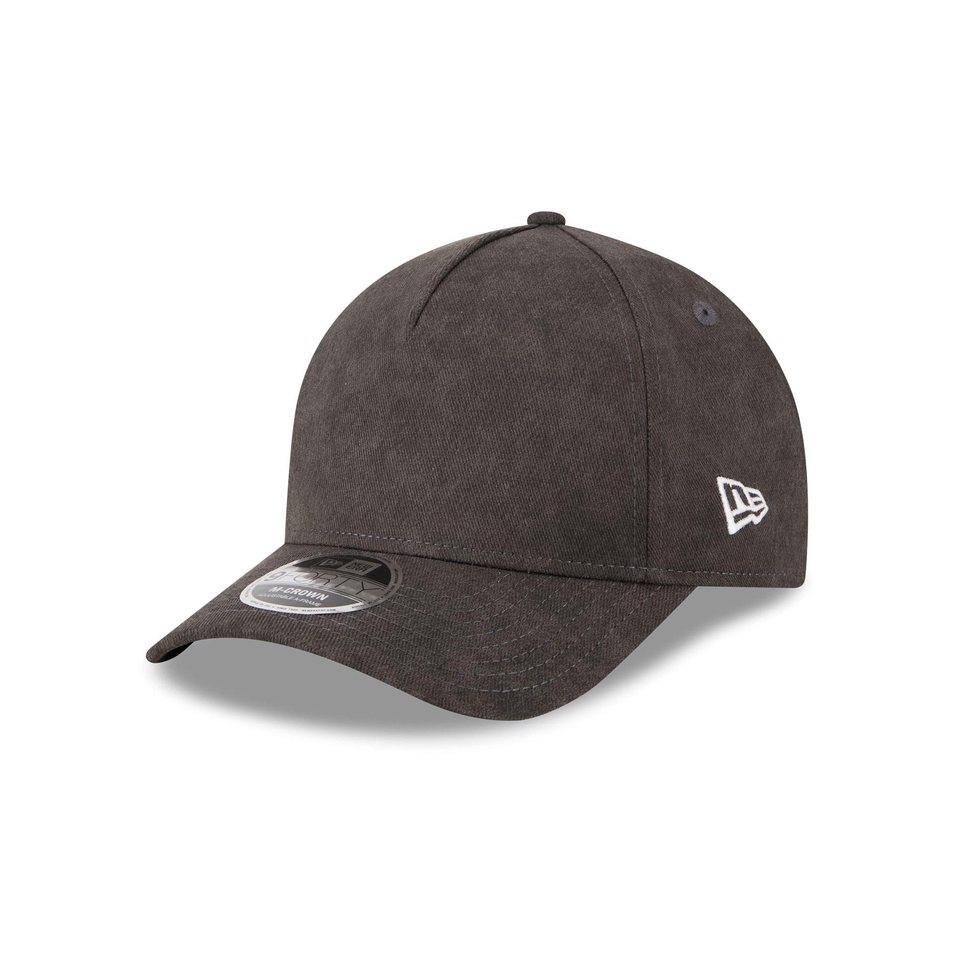 New Era Cap Washed Twill Black 9FORTY M-Crown A-Frame Adjustable Hat Male Product Image