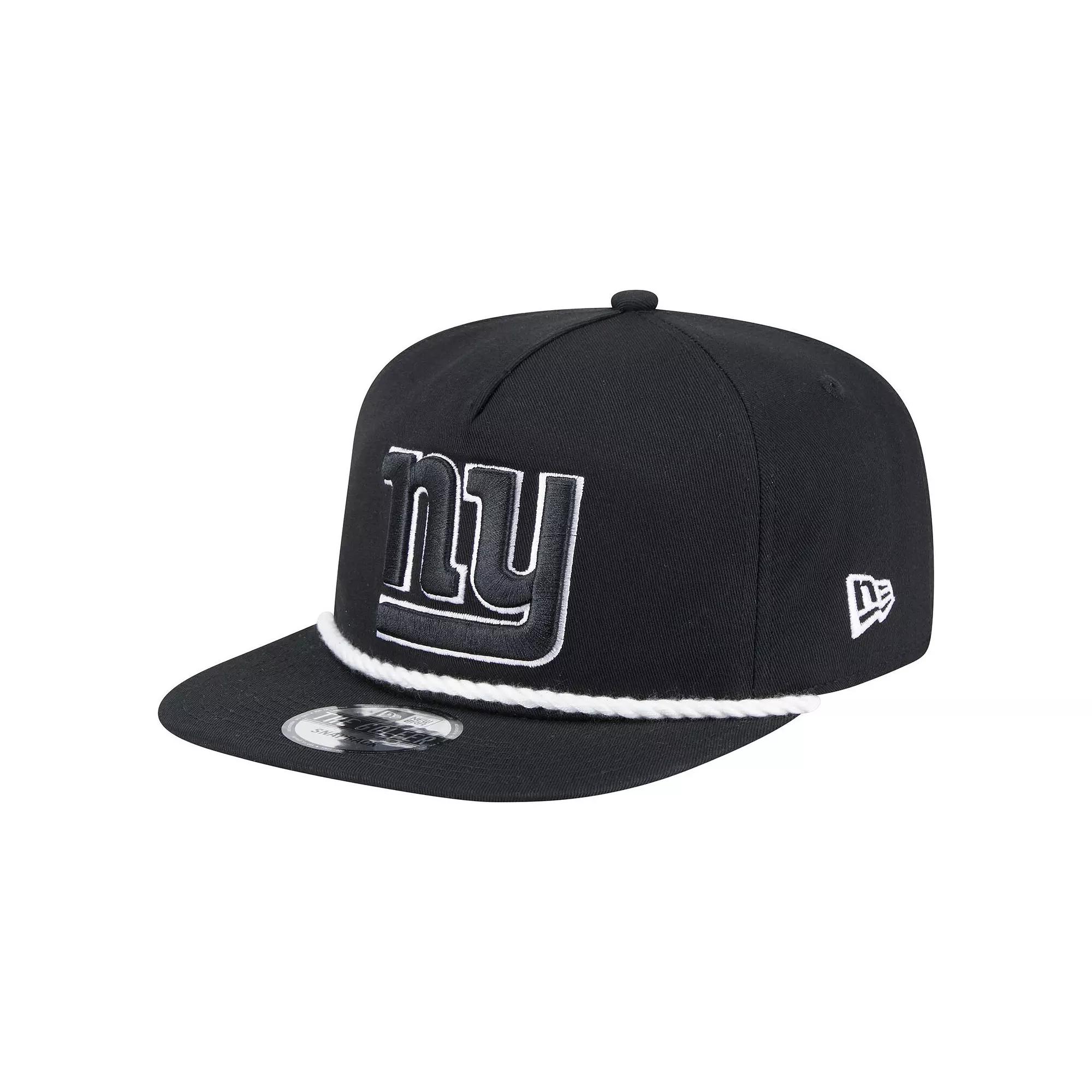 Men's New Era Black New York Giants B-Dub Golfer Snapback Hat Product Image
