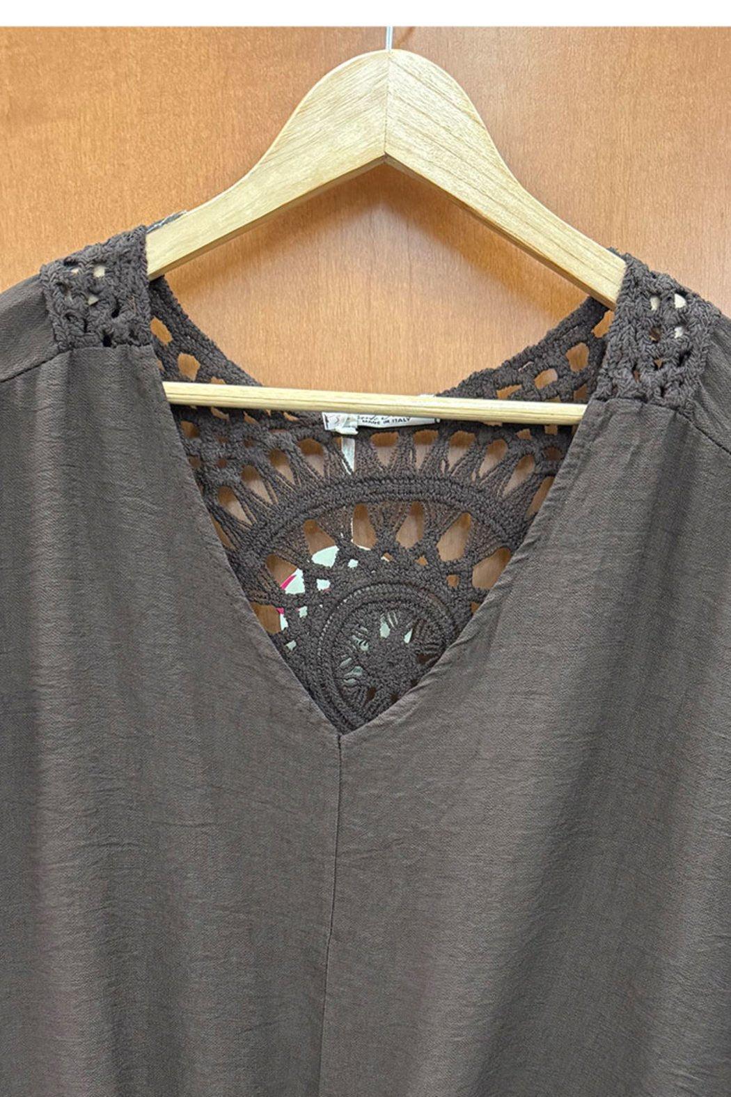 Laced Back Detail Italian Top Product Image