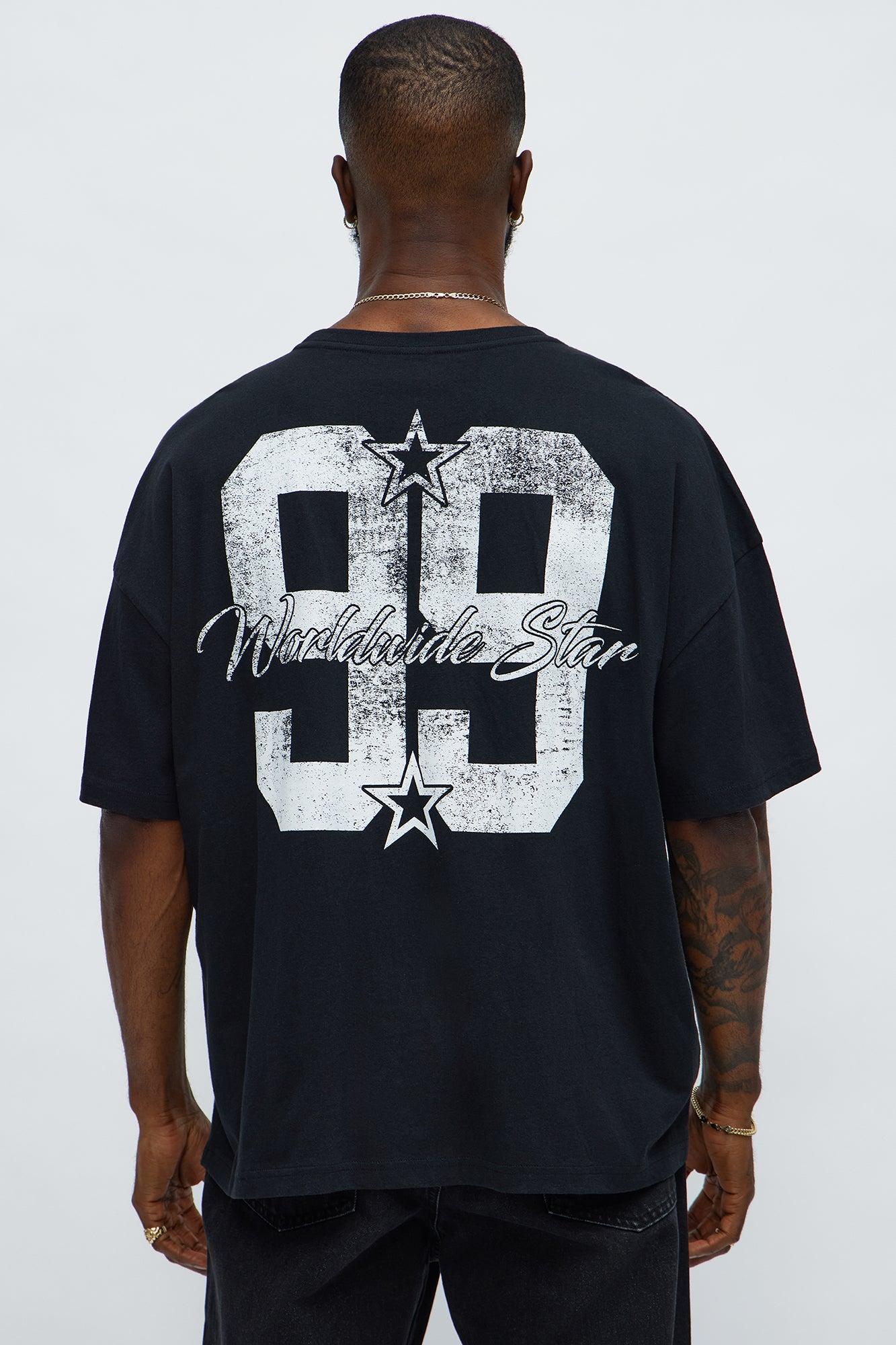 Champ Worldwide Star Oversized Short Sleeve Tee - Black Male Product Image