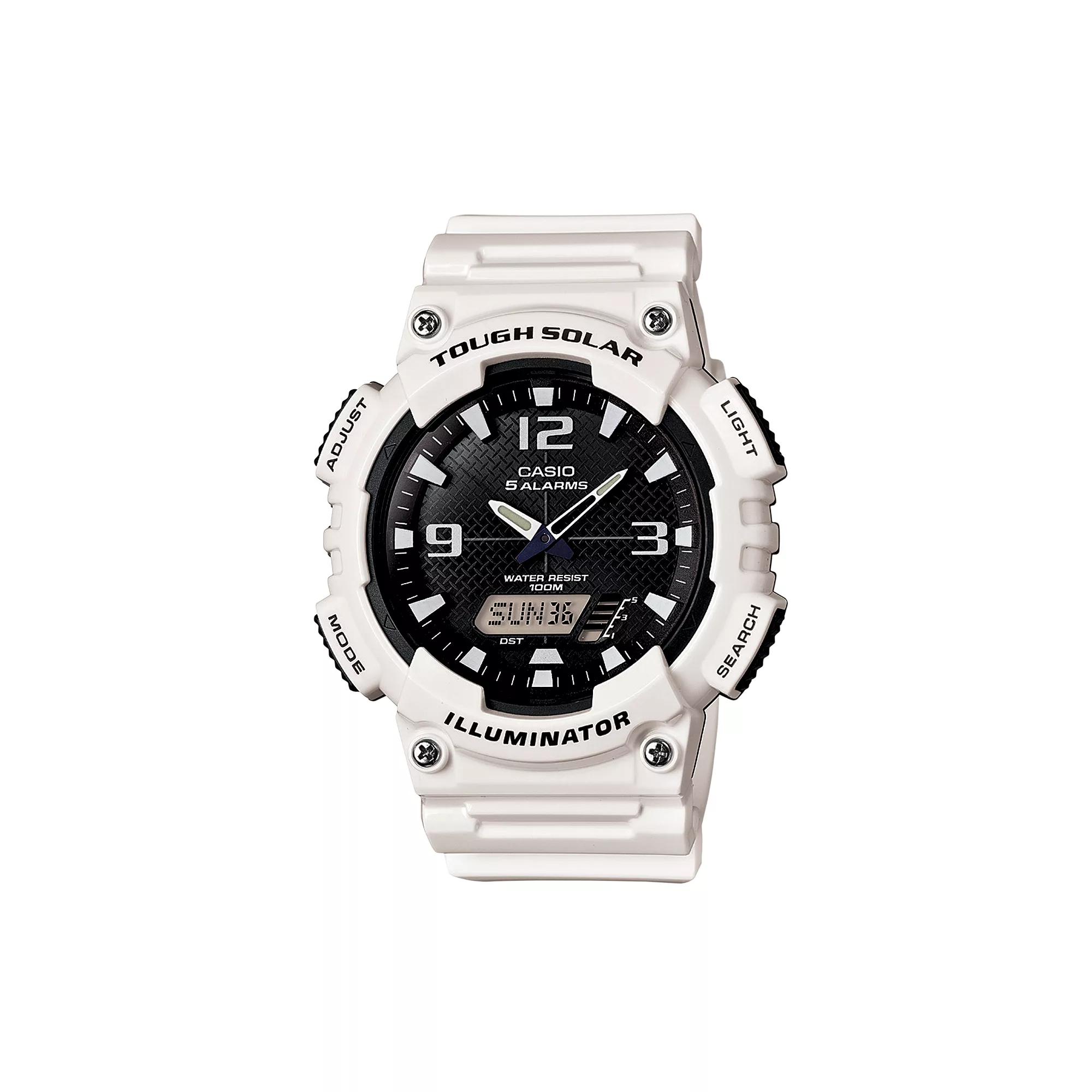 Casio Men's Tough Solar Analog & Digital Watch, White Product Image