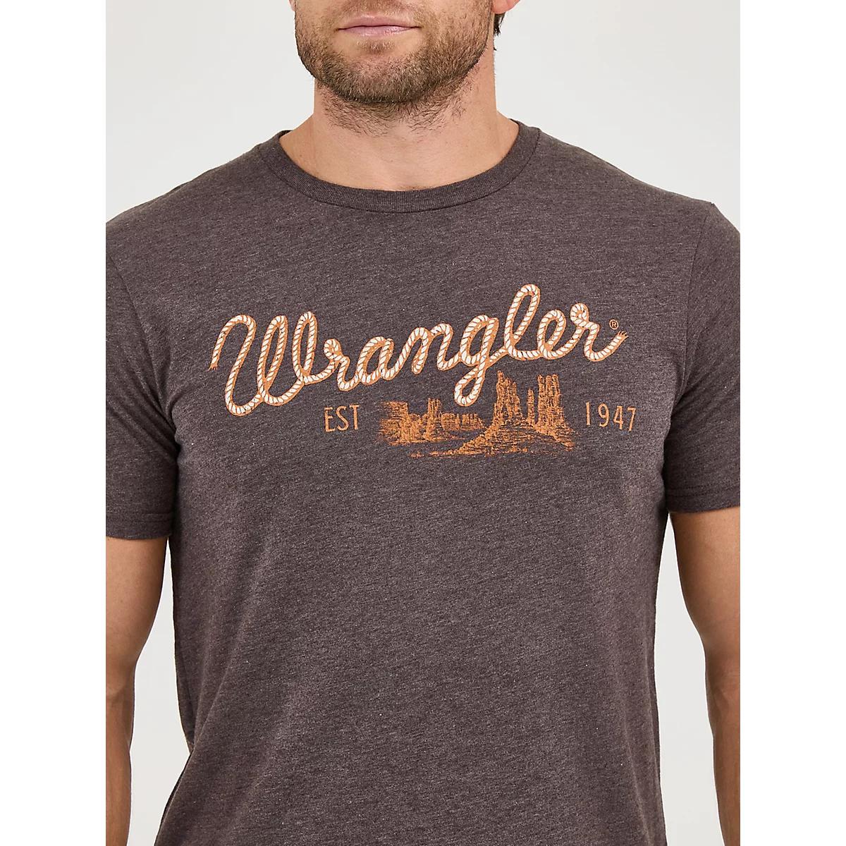Men's Wrangler Rope Emblem Graphic T-shirt in Mocha Logo Product Image