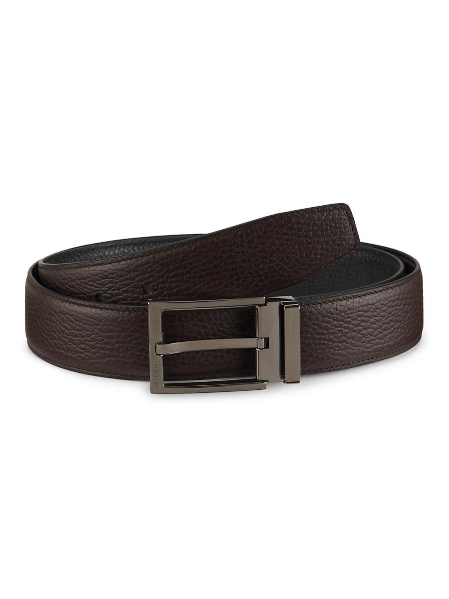 Mens Double Adjustable Cut-to-Size Leather Belt Product Image