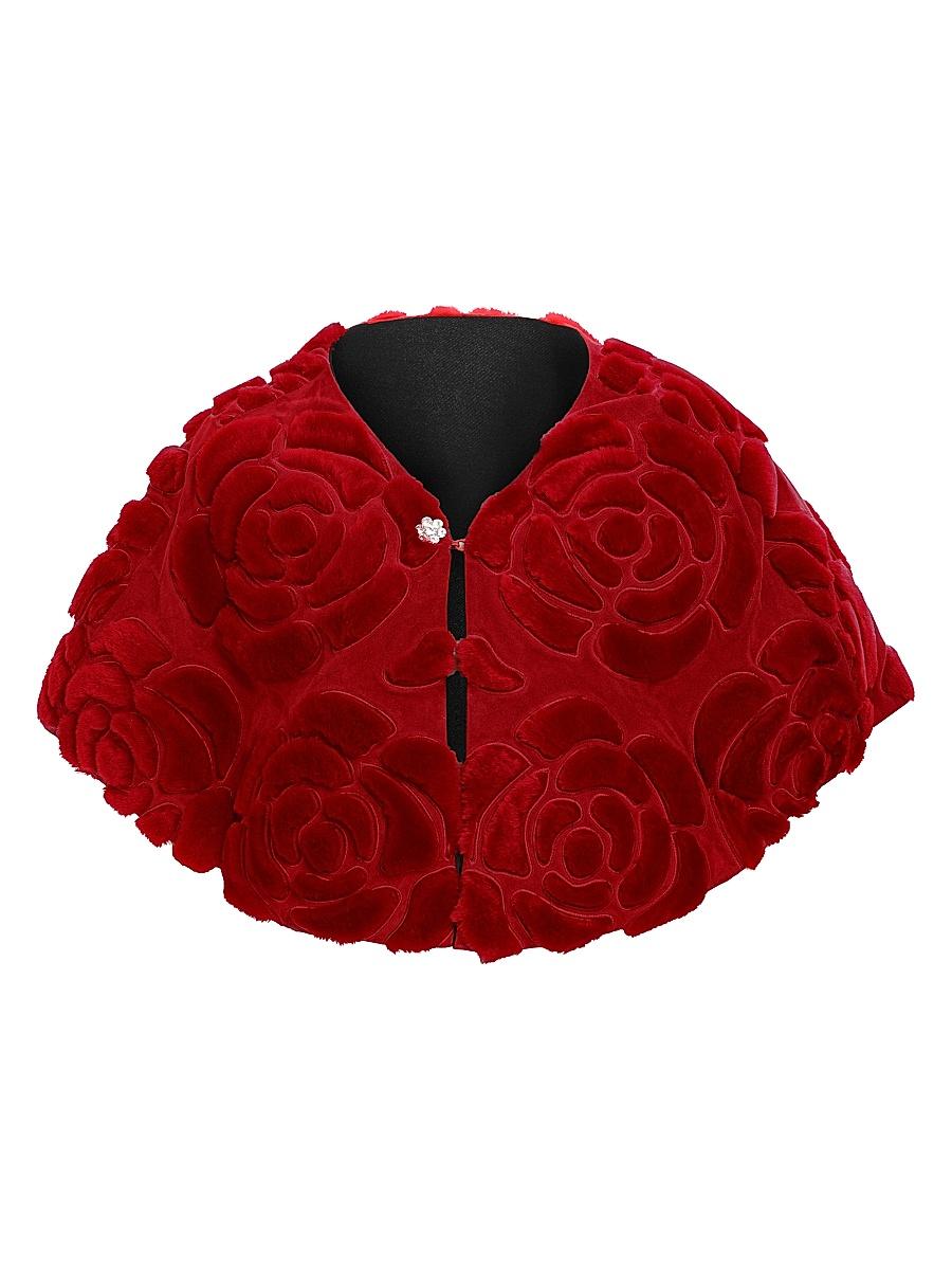 Womens Floral Embroidered Stole Product Image