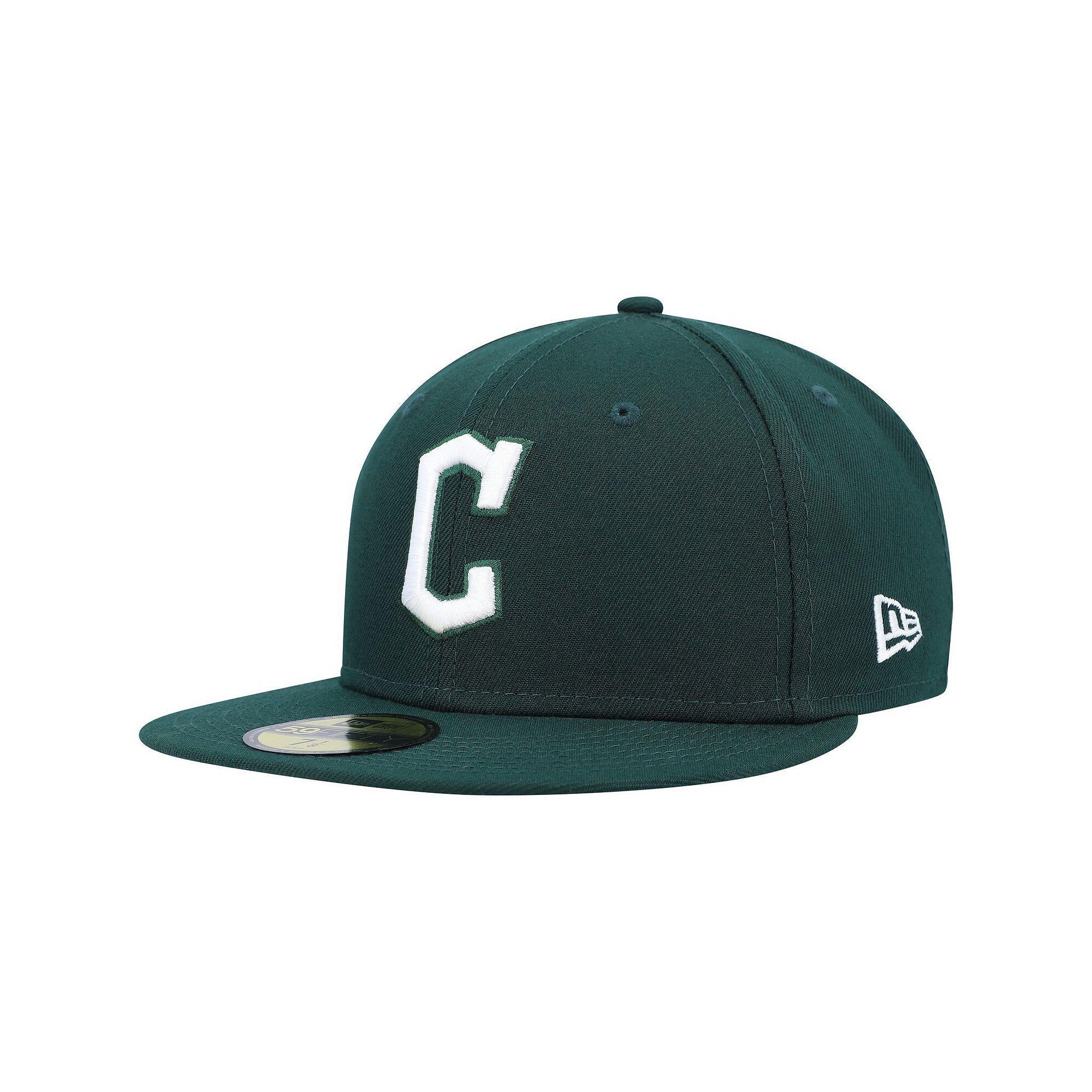 Men's New Era Green Cleveland Guardians White Logo 59FIFTY Fitted Hat, Size: 7 1/2, Grd Green Product Image