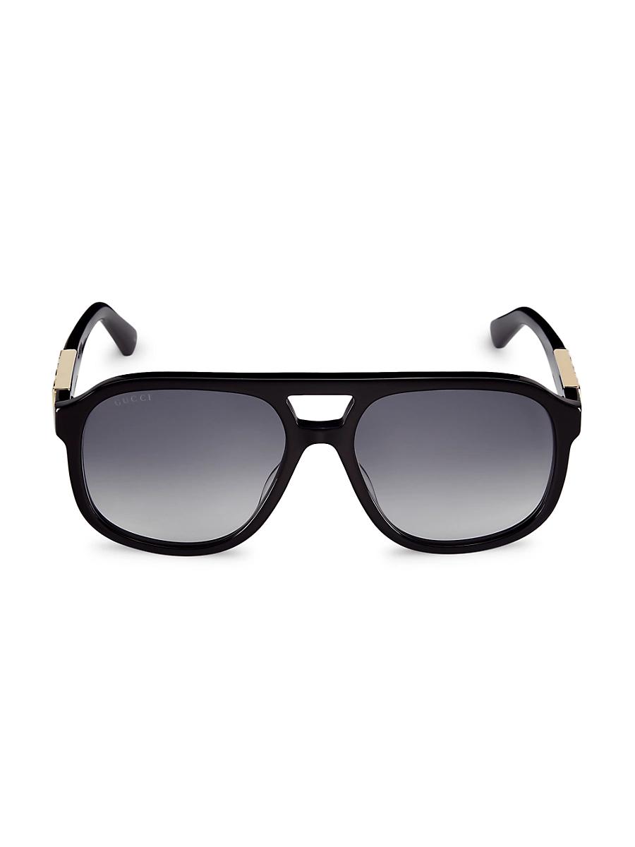 Mens Gucci Sign 58MM Pilot Sunglasses Product Image