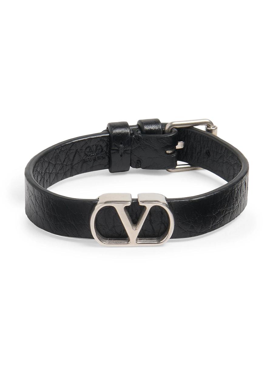 Mens VLogo Signature Grainy Calfskin Bracelet Product Image